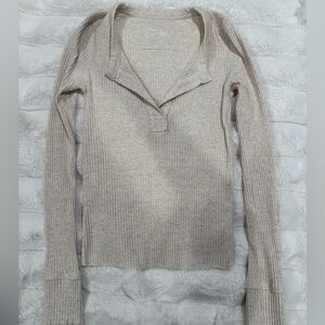 Arie ribbed long sleeve top